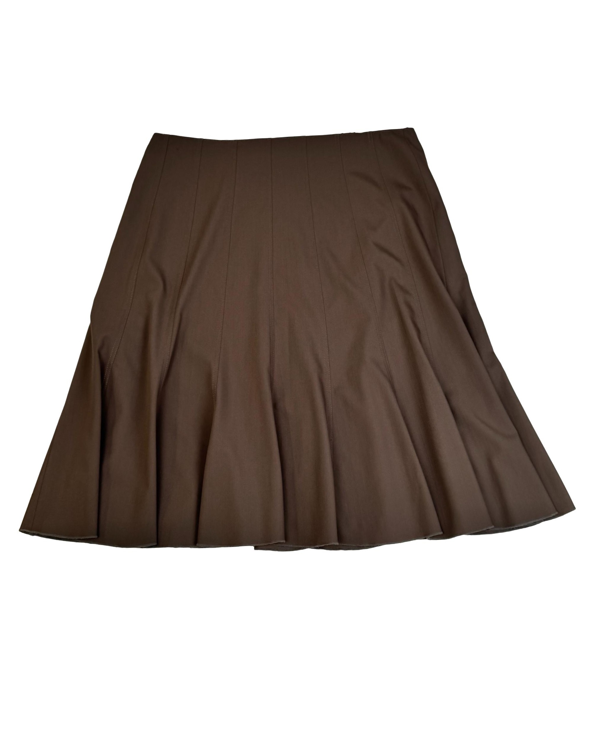 Rudas vintažinis DAINAVA sijonas, XXL