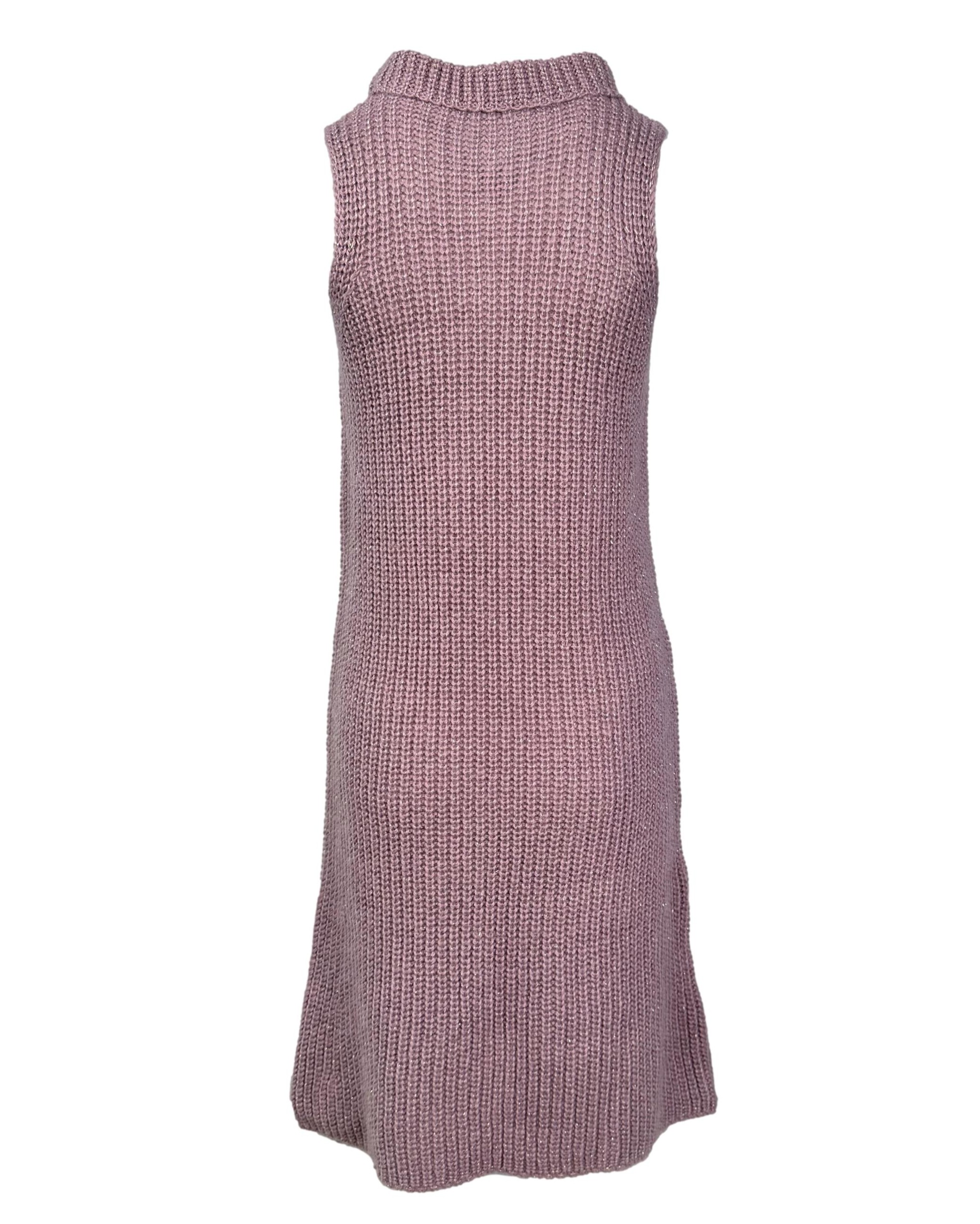 Alyvų spalvos megzta suknelė, S