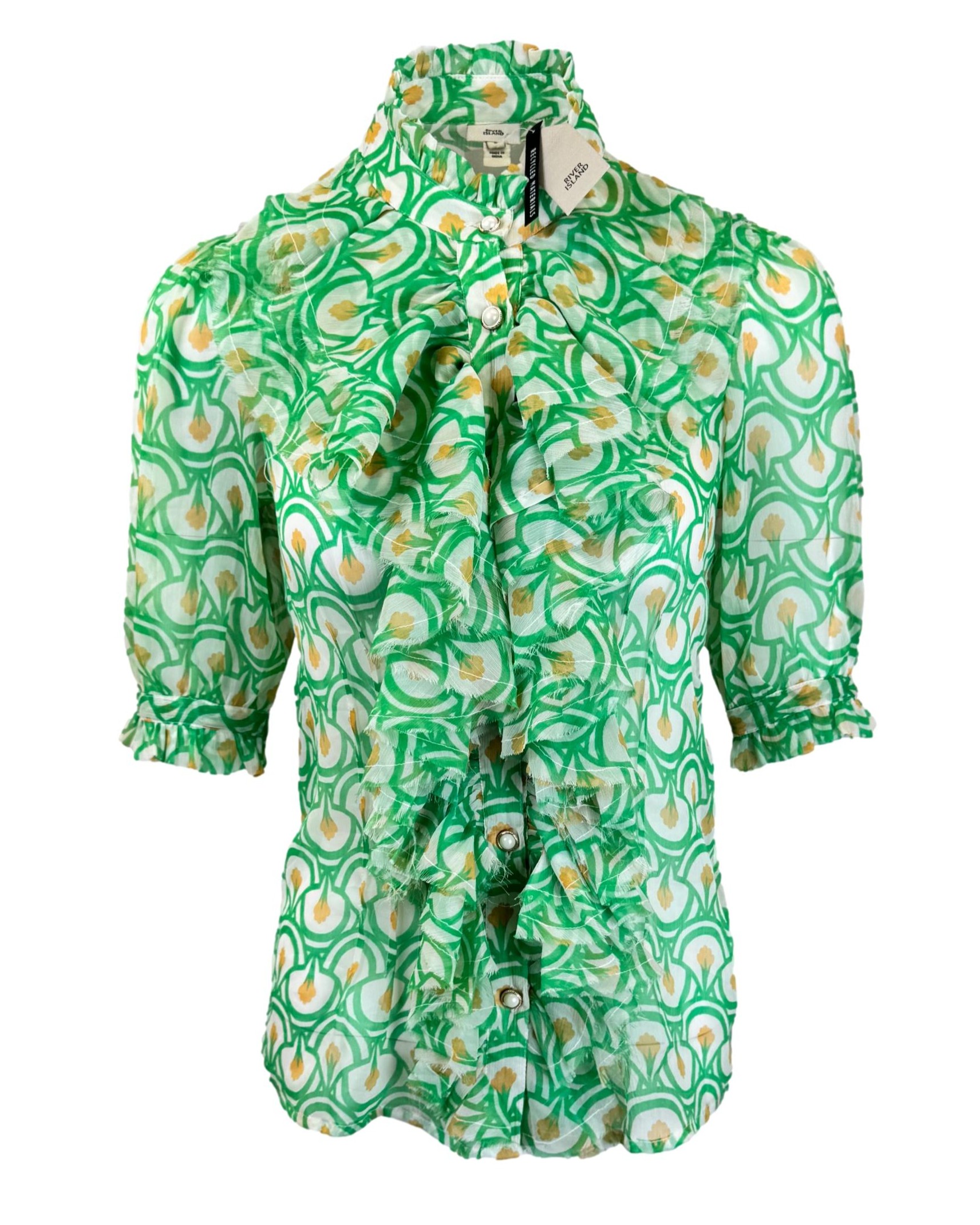 Žalia raštuota RIVER ISLAND palaidinė, S, NAUJA