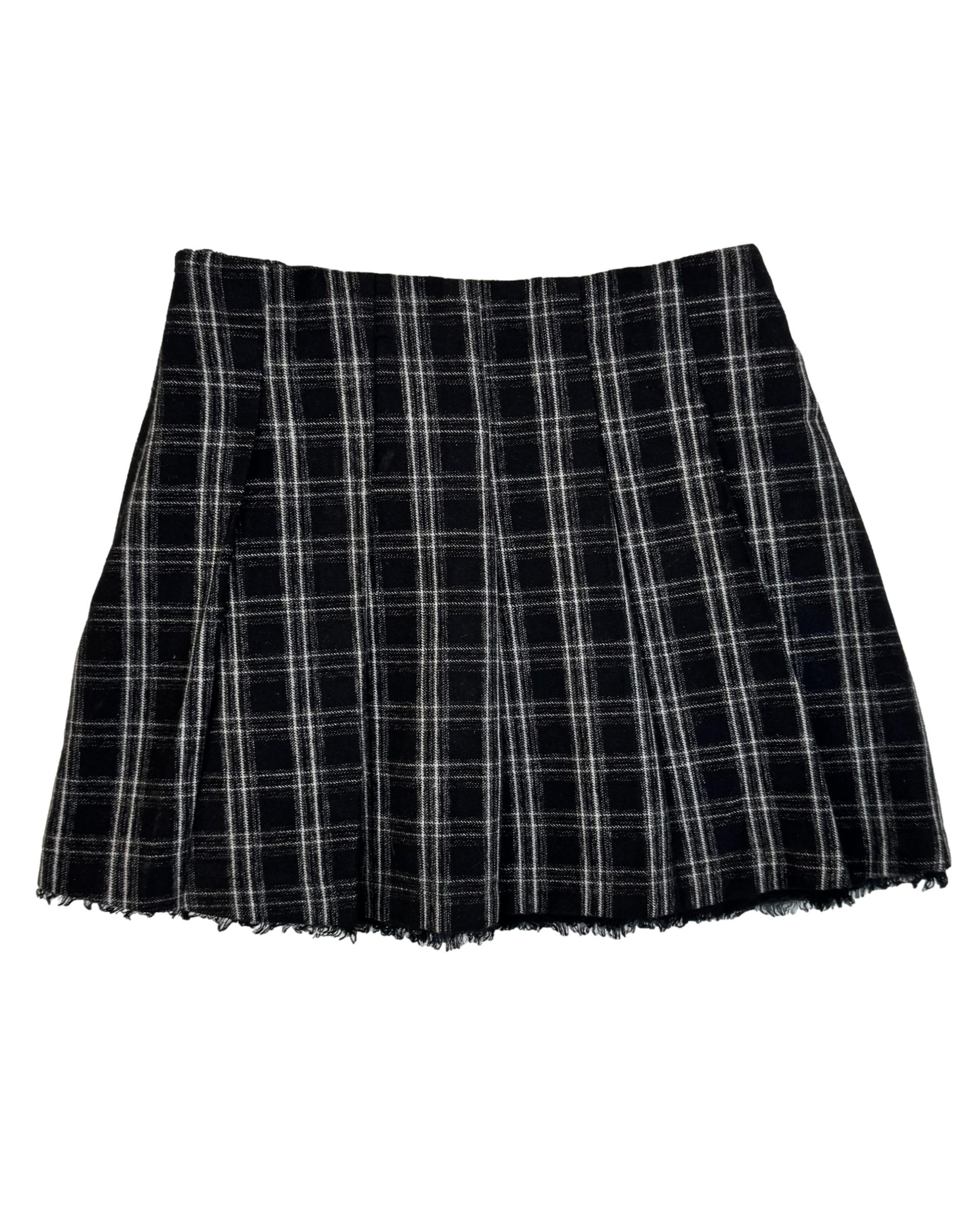 Juodas languotas vaikiškas ZARA sijonas, 11-12 m.