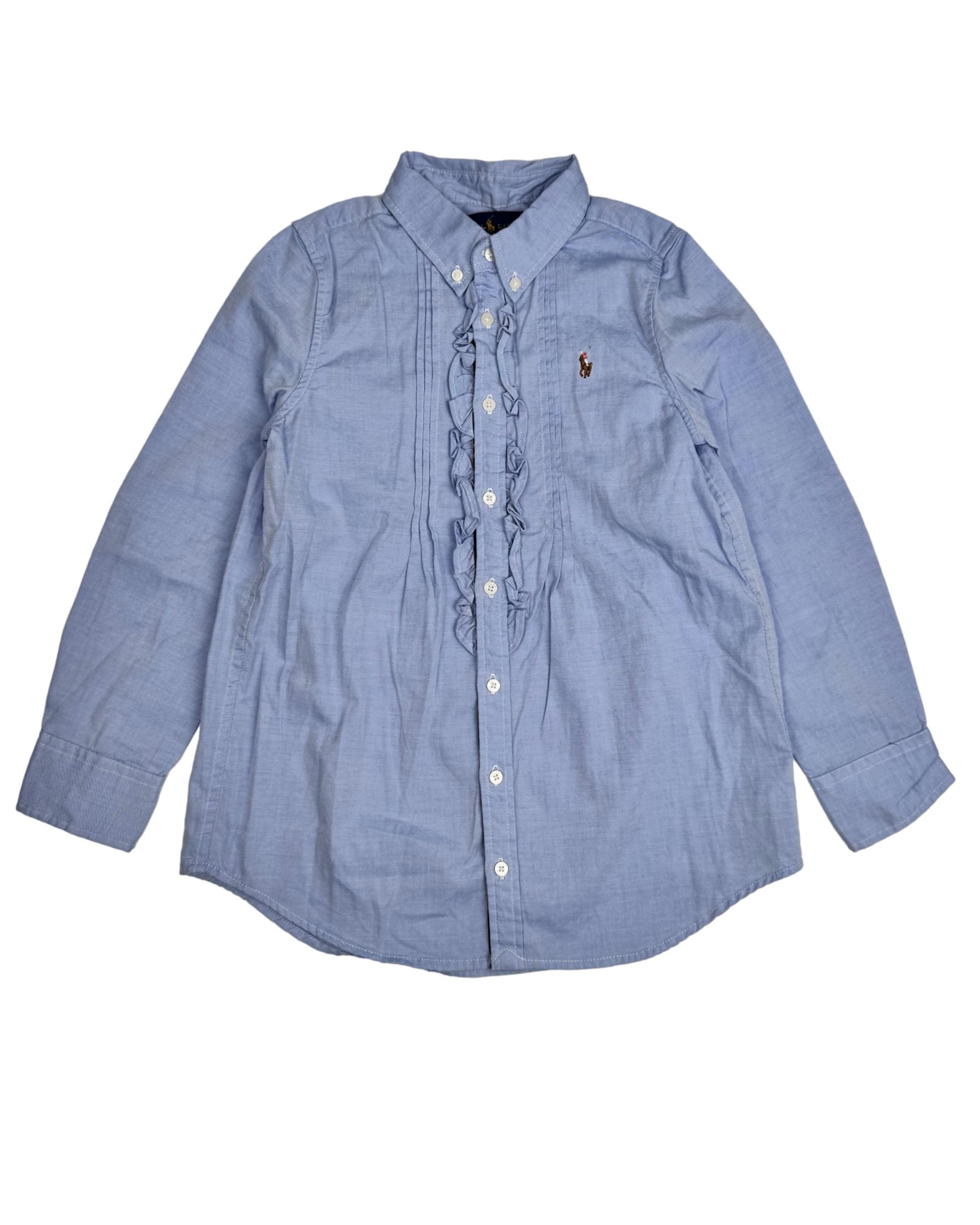 Šviesiai mėlyni vaikiški RALPH LAUREN marškiniai, 6m.