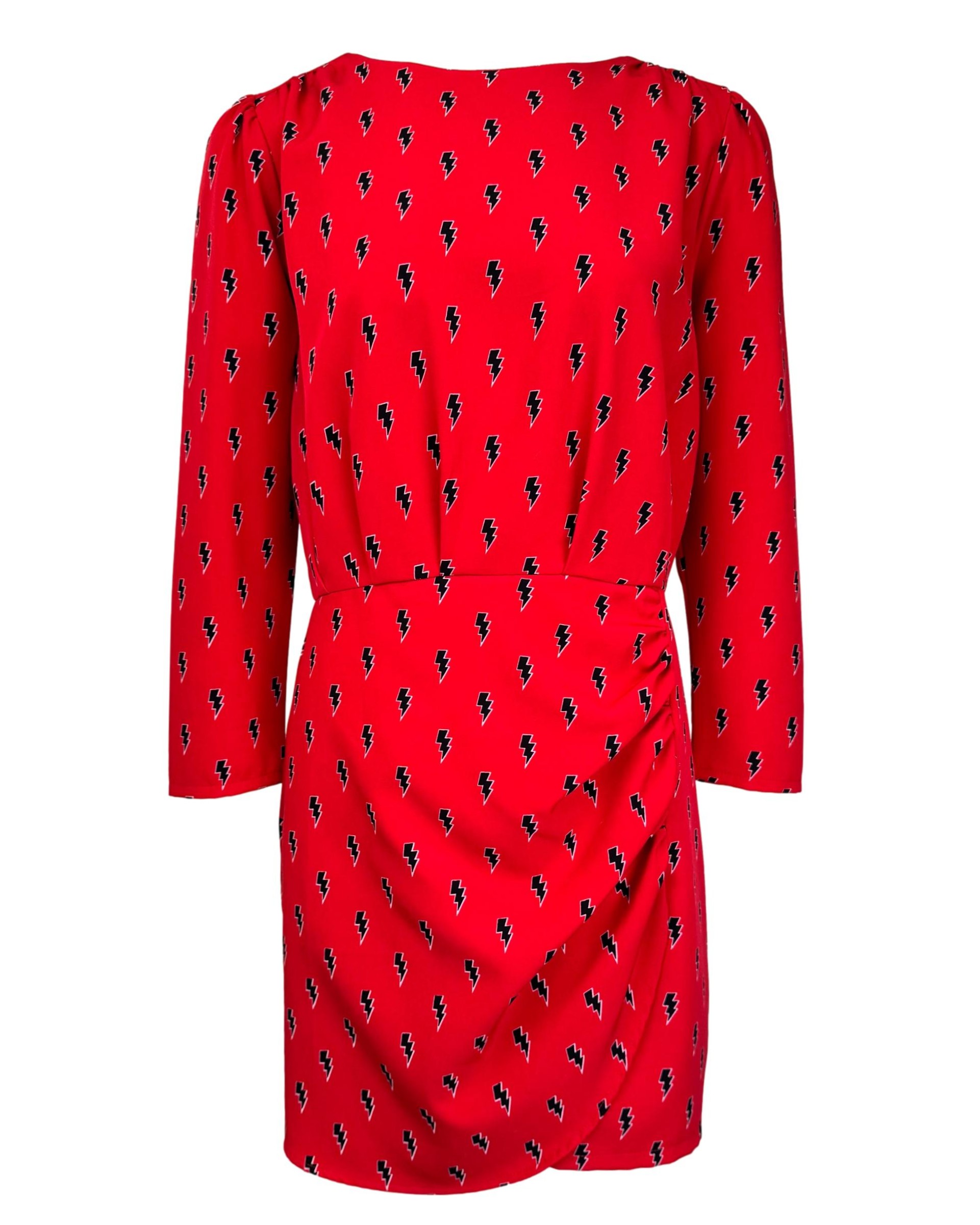 Raudona raštuota MINUETO suknelė, M