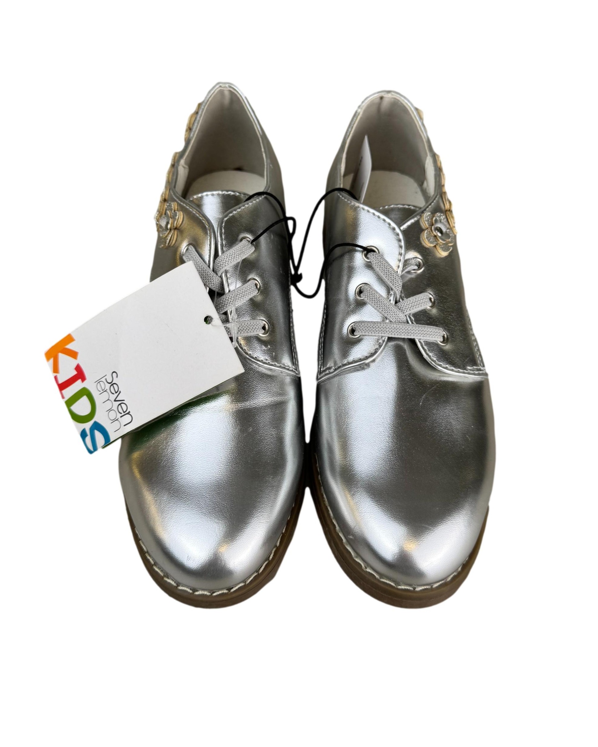 Sidabro spalvos vaikiški SEVEN LEMON batai, 36, NAUJI