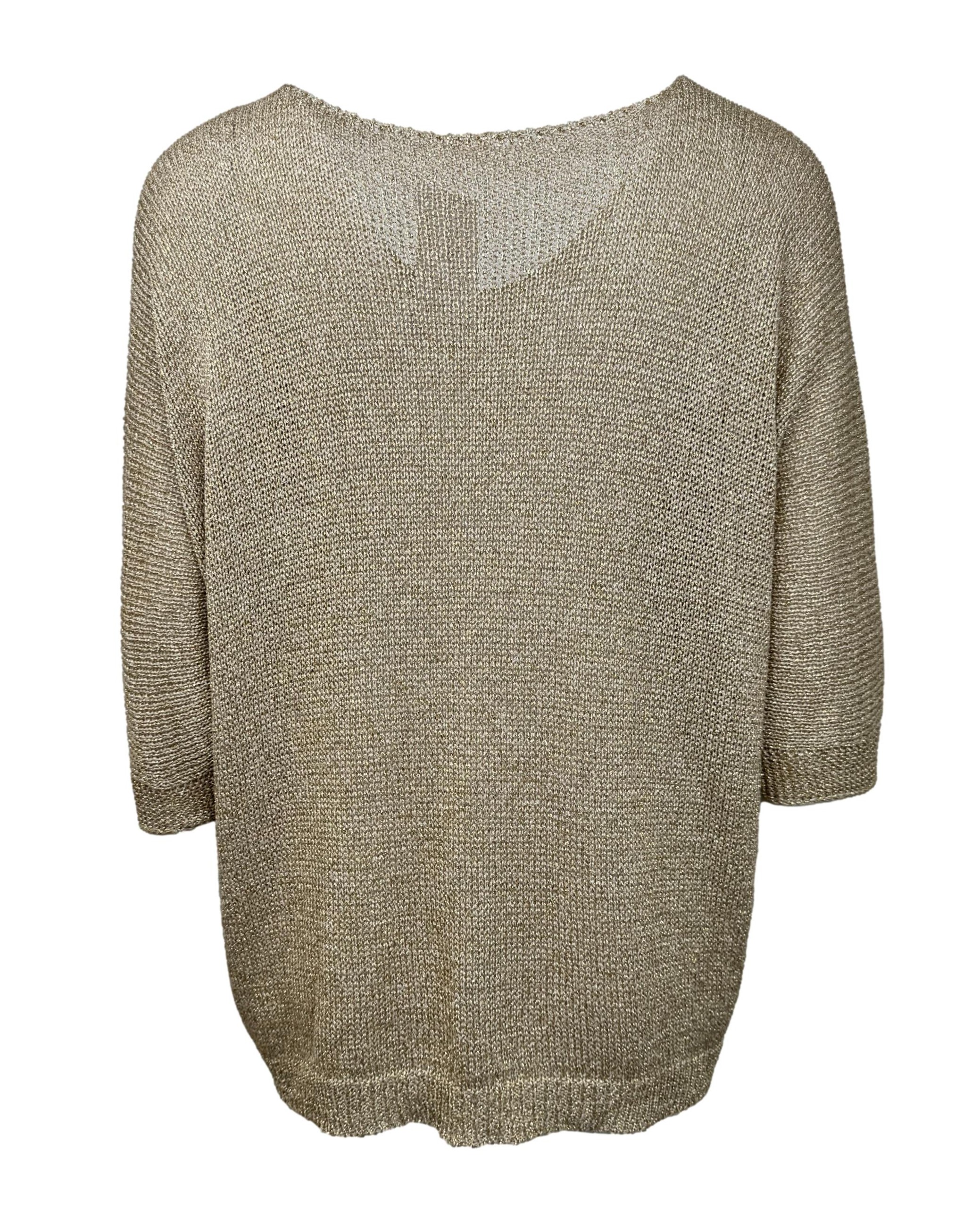 Aukso spalvos NEW COLLECTION megztinis, L, NAUJAS