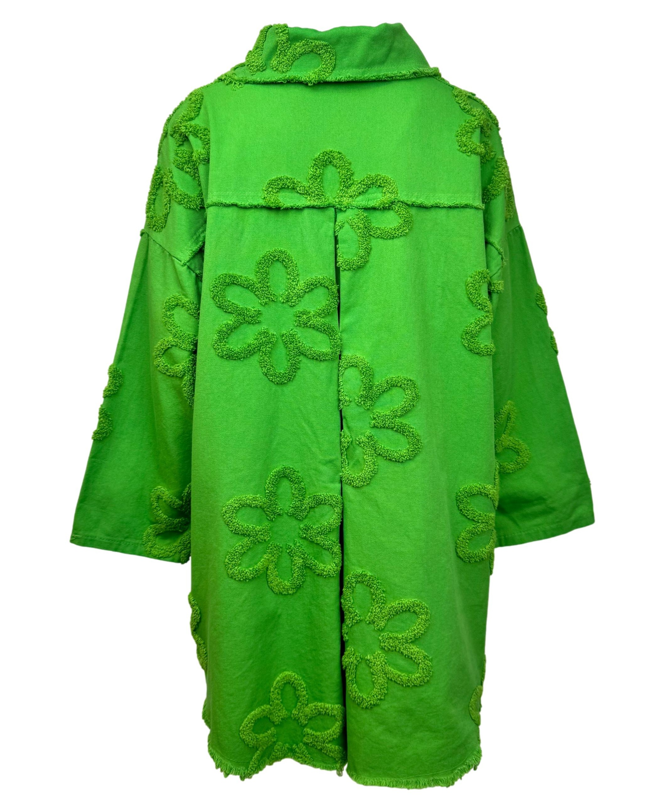 Žalias raštuotas švarkas, XXL