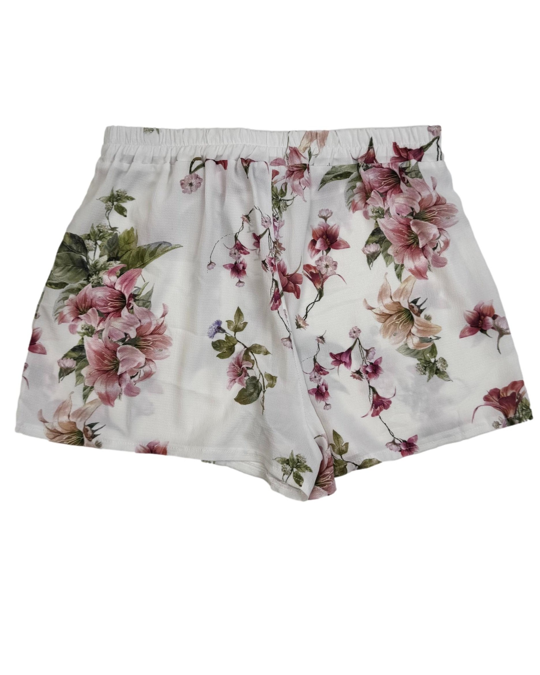 Balti gėlėti STYLEBOOM šortai, L