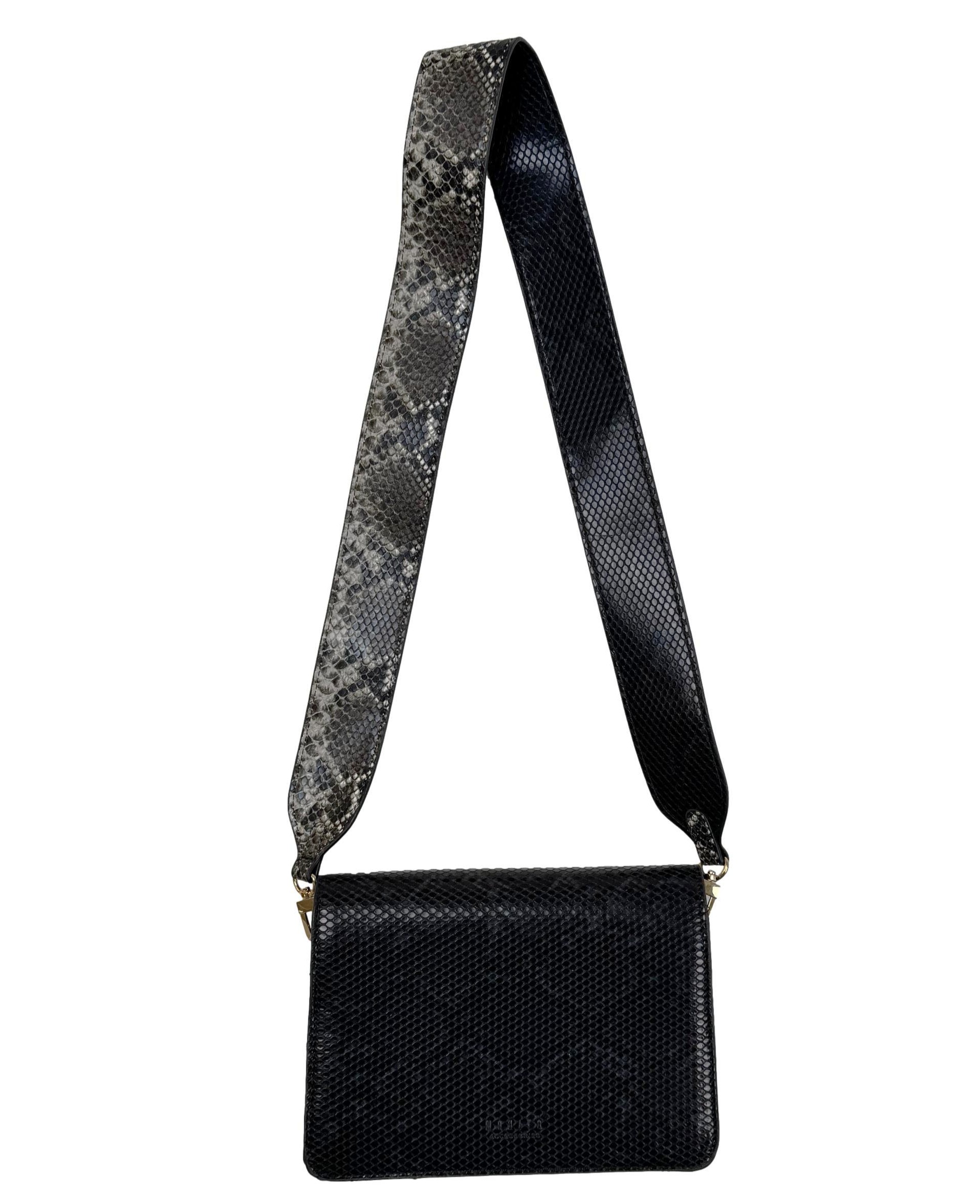 Juoda gyvatės rašto MOHITO rankinė