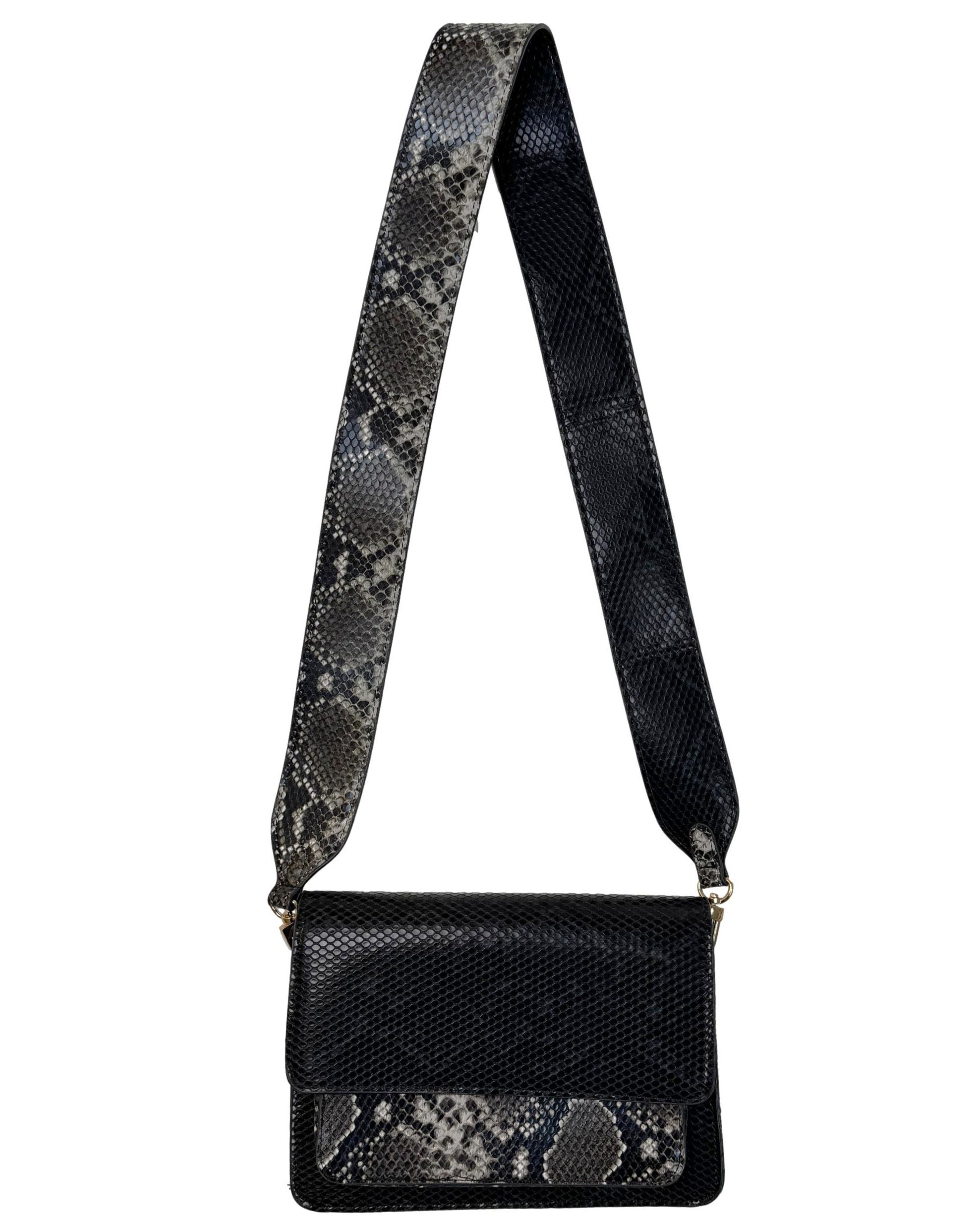 Juoda gyvatės rašto MOHITO rankinė