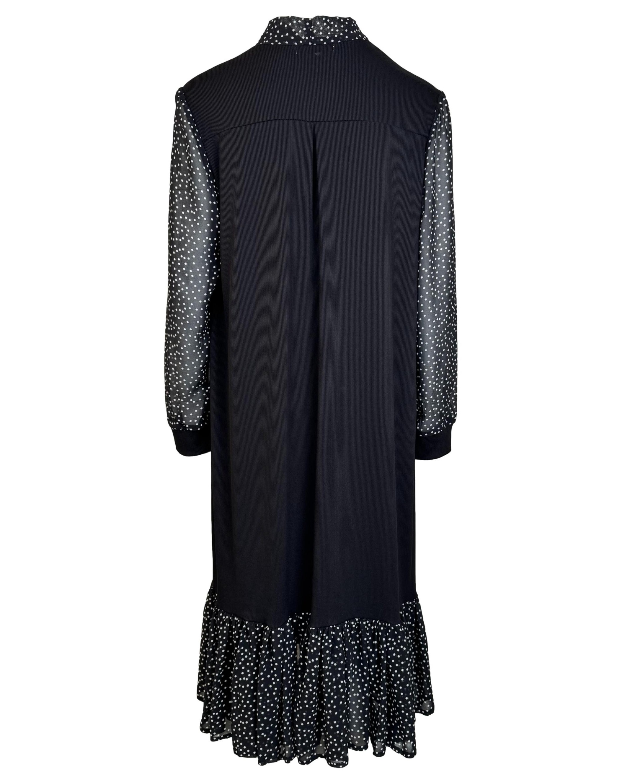 Juoda taškuota ISA suknelė, XL