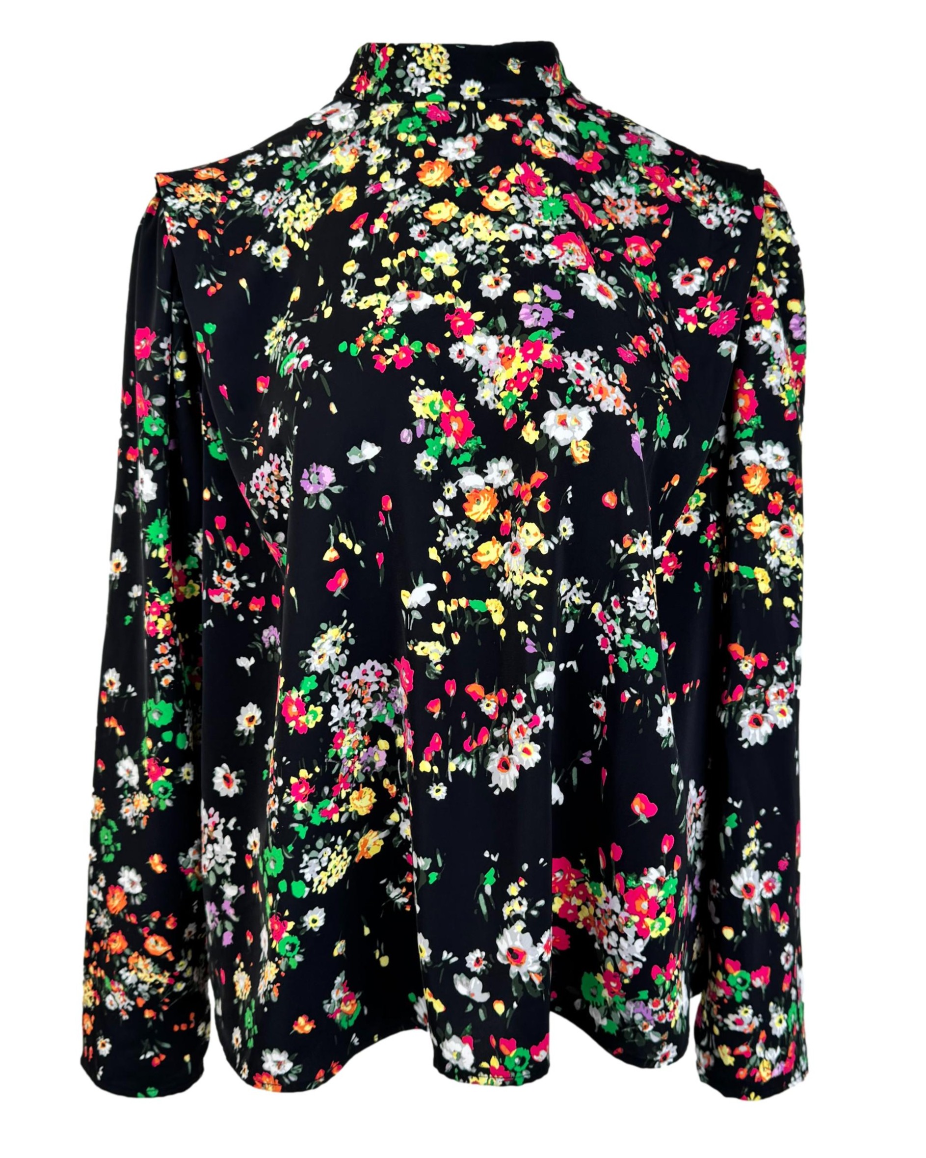 Juoda gėlėta H&M palaidinė, L