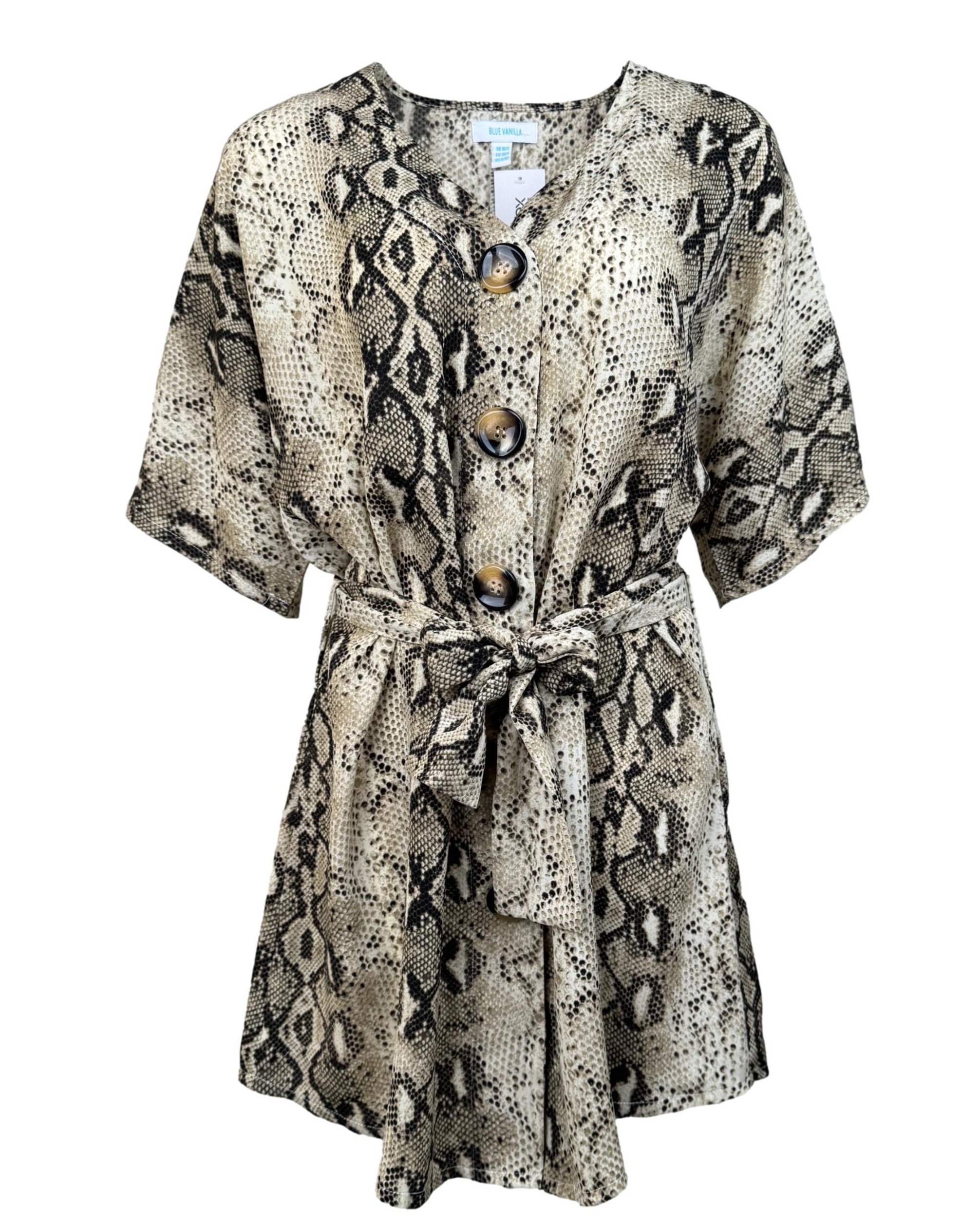 Gyvatės odos rašto BLUE VANILLA suknelė, S