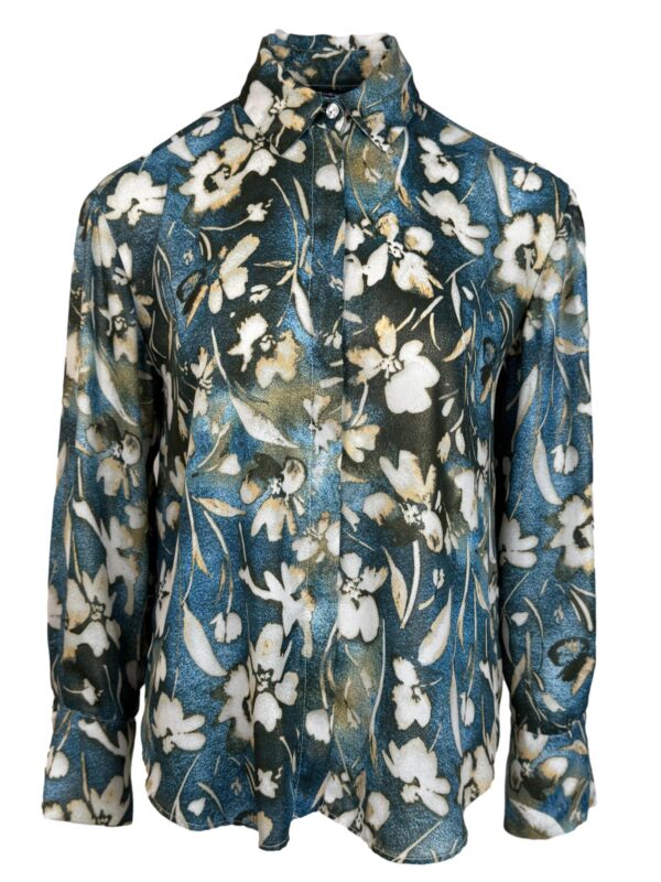 Mėlyna gėlėta ZARA palaidinė, XS